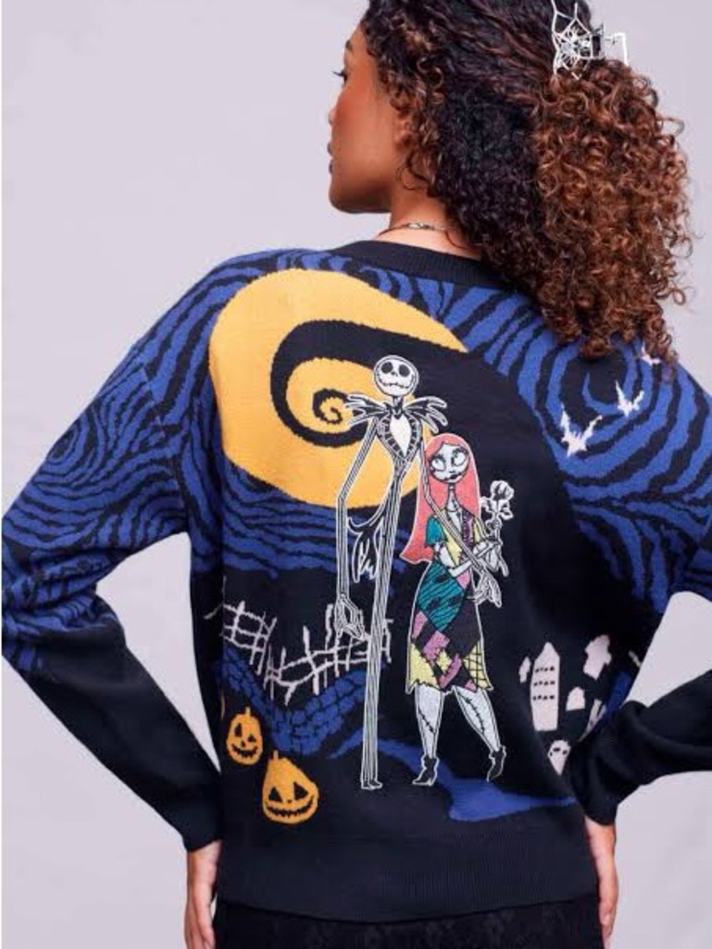 Disney Nightmare Before Christmas Jack Sally Zero Boxed Lunch Cardigan Sweater